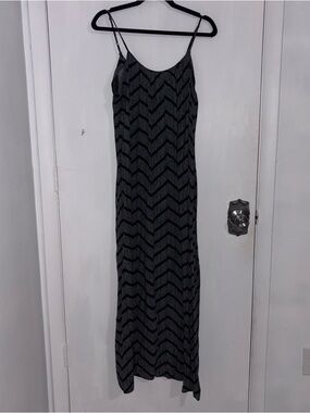 Merona Black Chevron Slip Maxi Dress